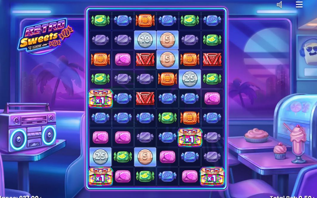 Free Spins-rundan med Wild Candy Symbols på rutnätet