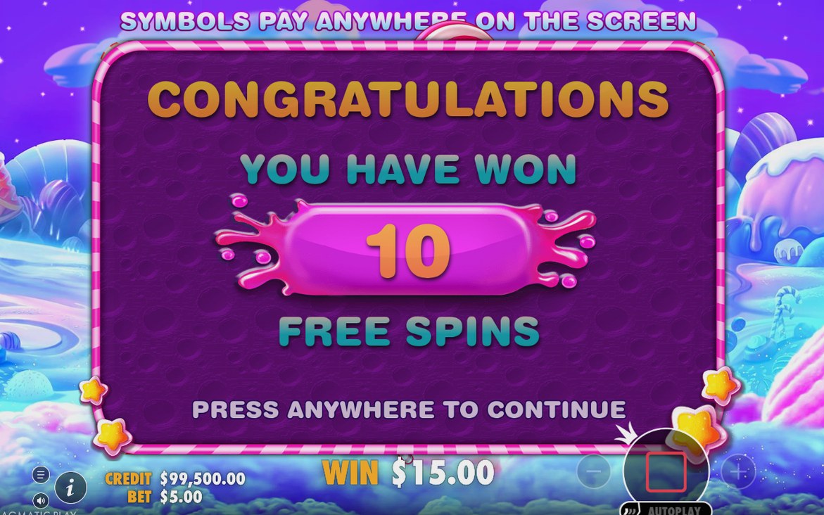 Free spins-läge med multiplikatorsymboler i rutnätet